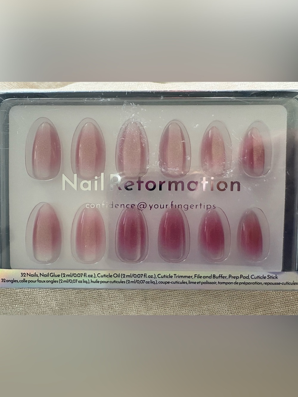 Reformation Pink Ombre Press-On Nail Kit